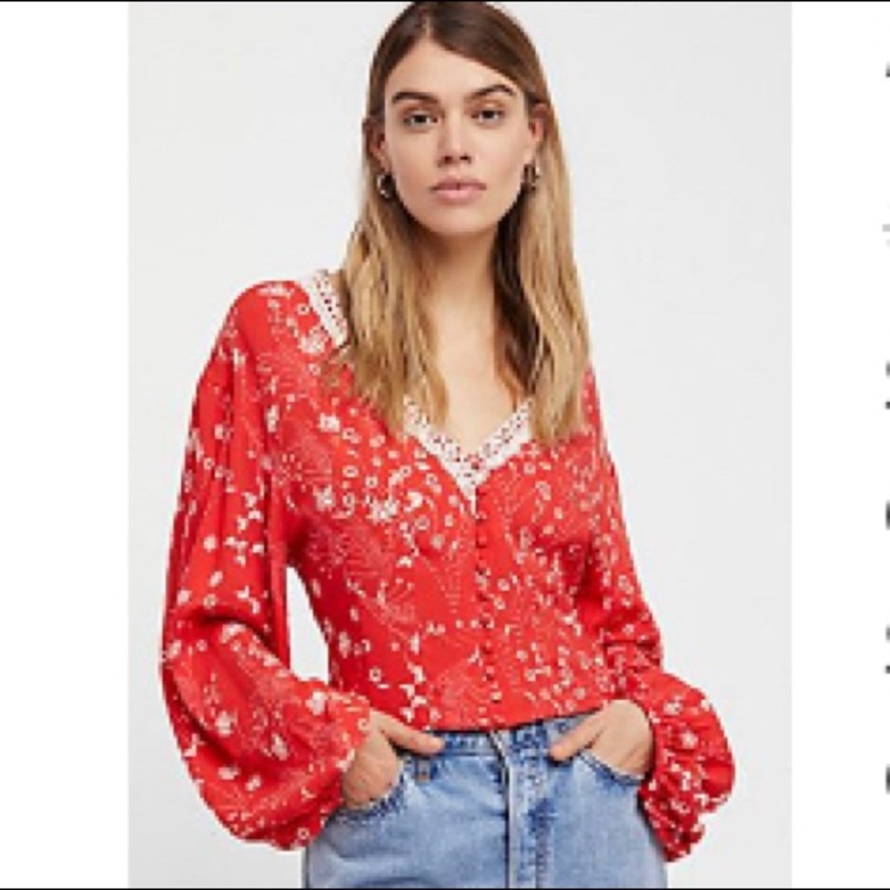 Free People cropped blouse